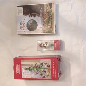Pier One Christmas Lot - Wine Charm Tree, Snowman Wine Stopper , Ornament Holder